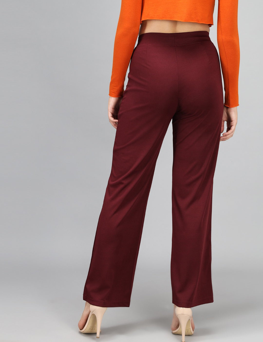 KOTTY Regular Fit Women Maroon Trousers 