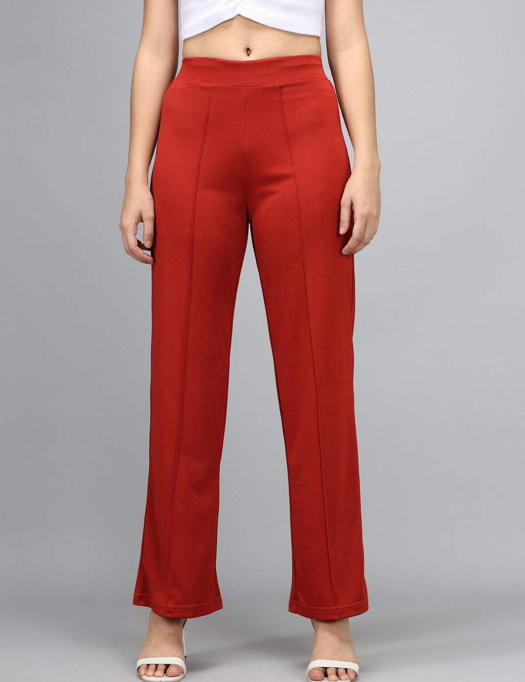 KOTTY Regular Fit Women Maroon Trousers 