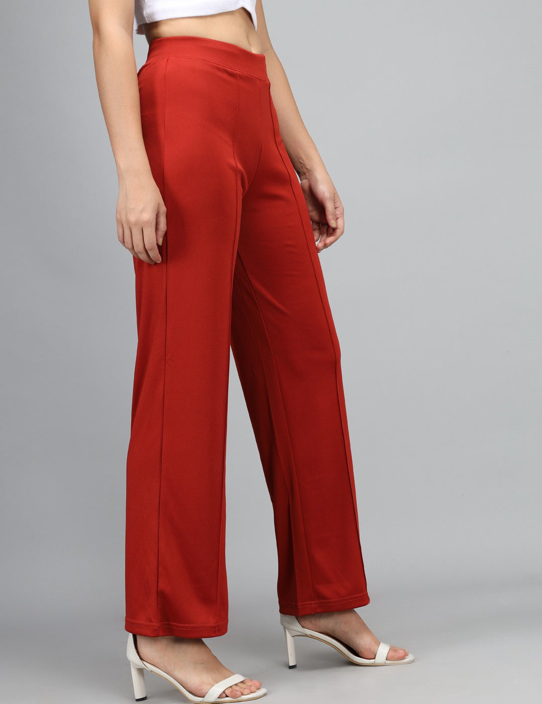 KOTTY Regular Fit Women Maroon Trousers 