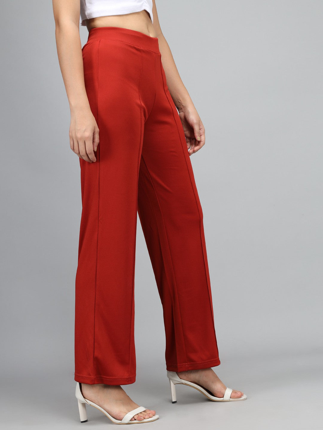 KOTTY Regular Fit Women Maroon Trousers 