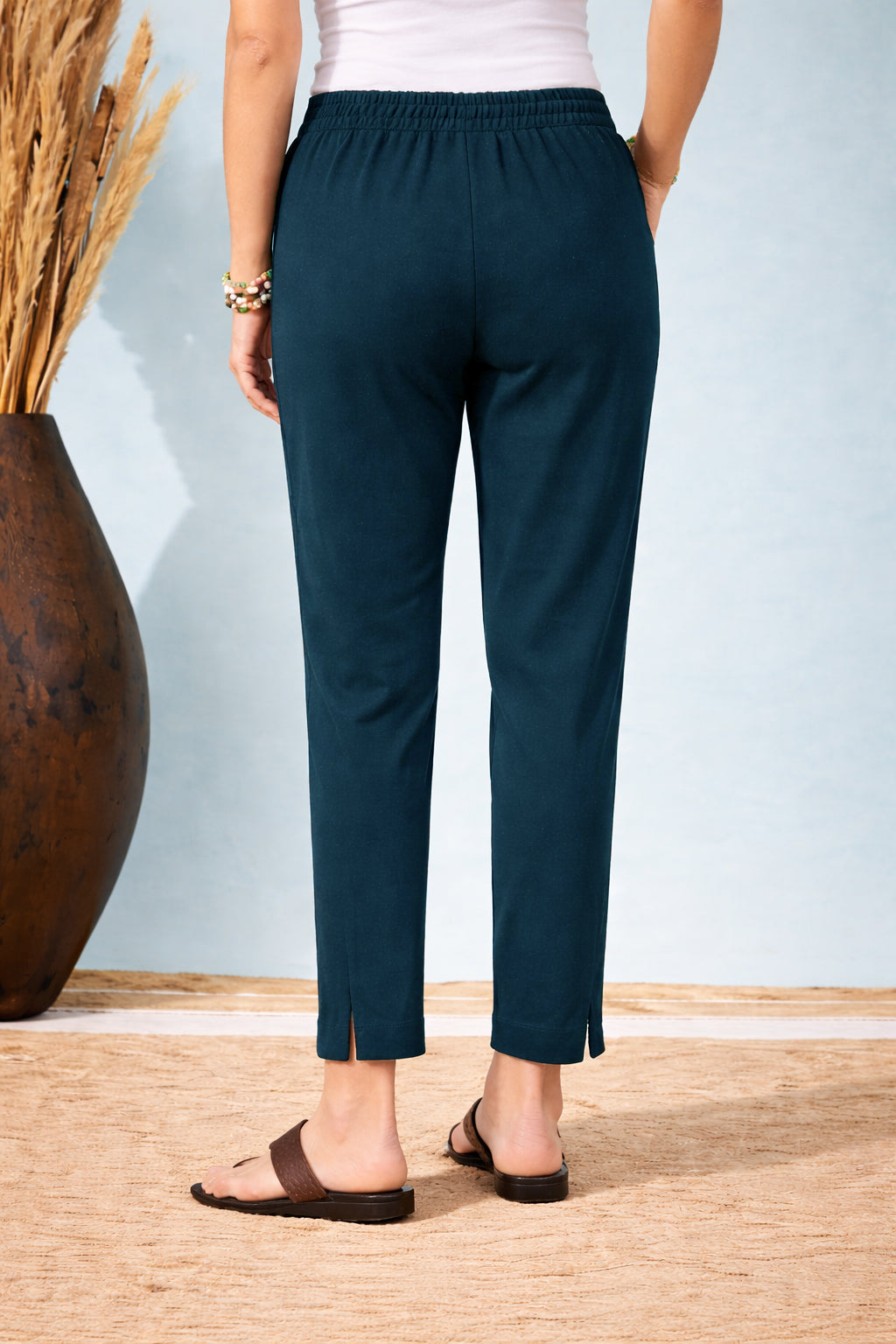 Women's Teal Green Formal Pants