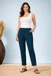 Women's Teal Green Formal Pants
