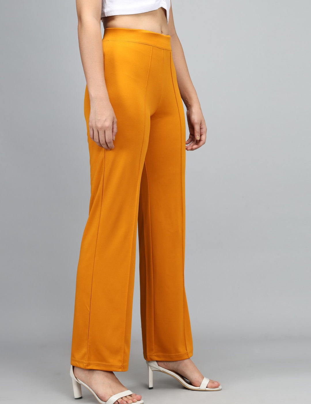 KOTTY Regular Fit Women Yellow Trousers 