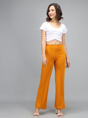 KOTTY Regular Fit Women Yellow Trousers 