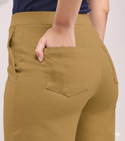 Women's Mustard Yellow Ankle Length Pants