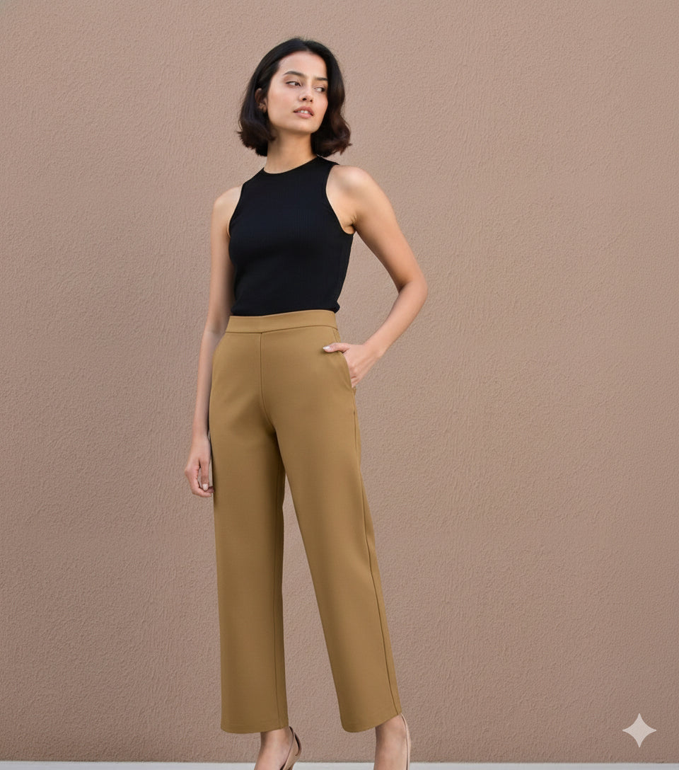 Women's Mustard Yellow Ankle Length Pants