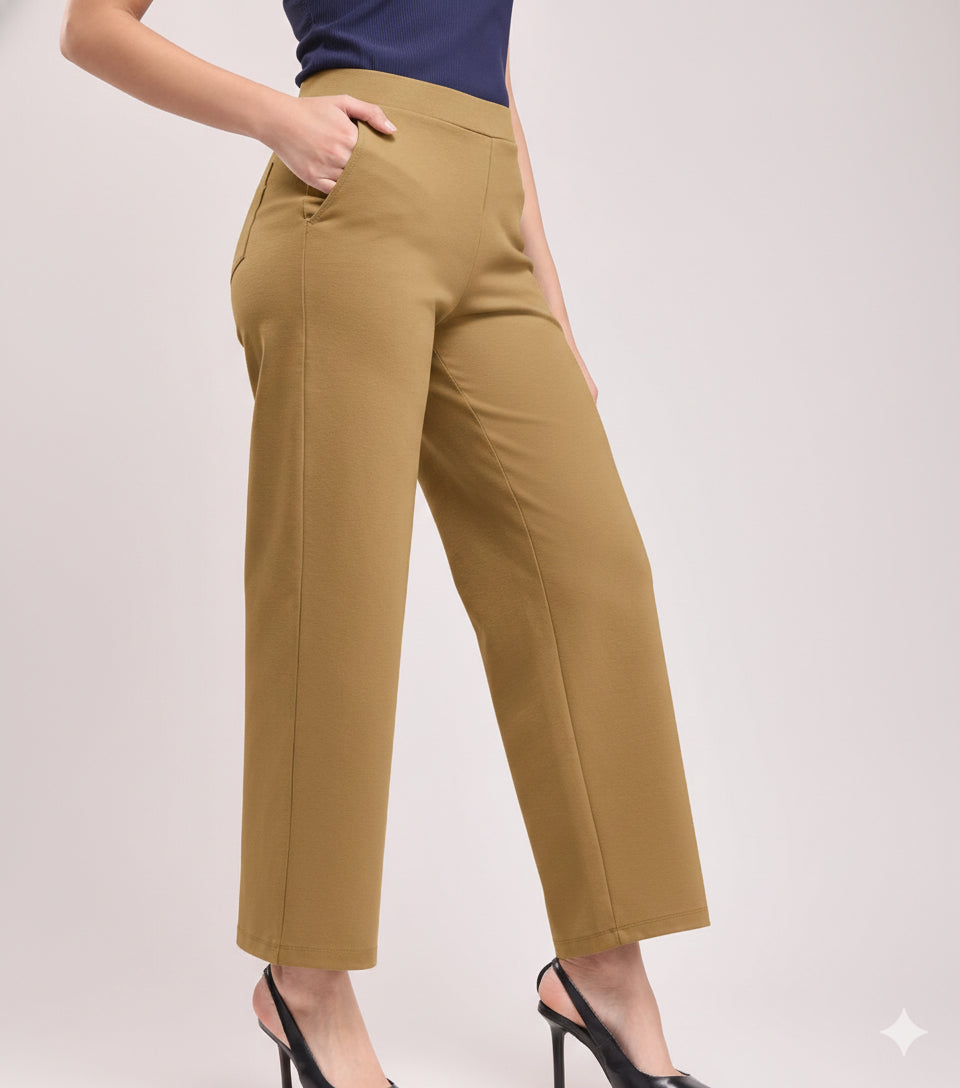 Women's Mustard Yellow Ankle Length Pants