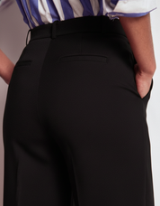 Women Black High Waist Wide Leg Pants