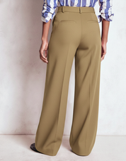 High-Waisted Camel Wide-Leg Trousers