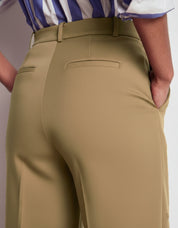 High-Waisted Camel Wide-Leg Trousers