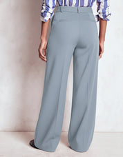 High-Waisted Light Blue Wide-Leg Trousers