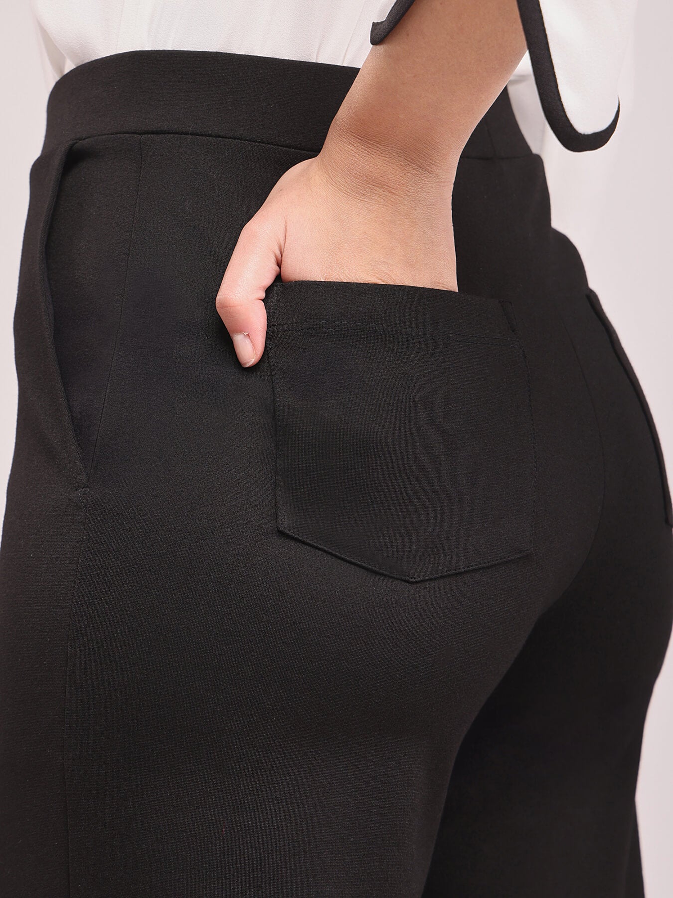 Black High Waist Straight Leg Women‚Äôs Pants