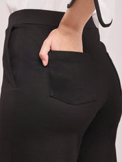 Black High Waist Straight Leg Women‚Äôs Pants