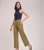 Olive High Waist Straight Leg Women‚Äôs Pants