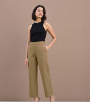 Olive High Waist Straight Leg Women‚Äôs Pants