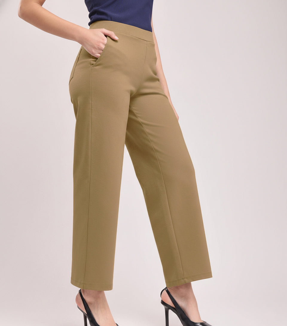 Olive High Waist Straight Leg Women‚Äôs Pants