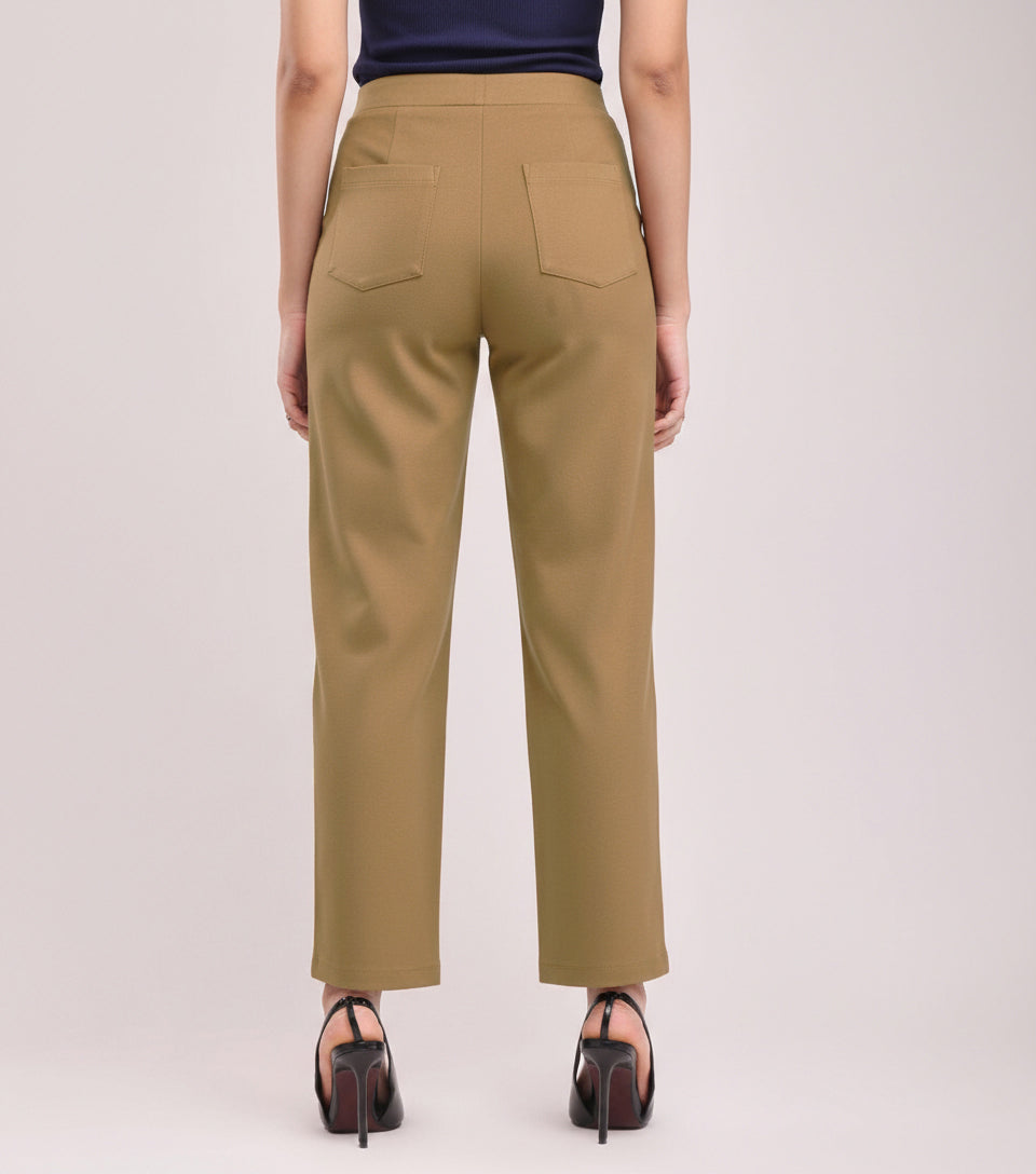 Olive High Waist Straight Leg Women‚Äôs Pants