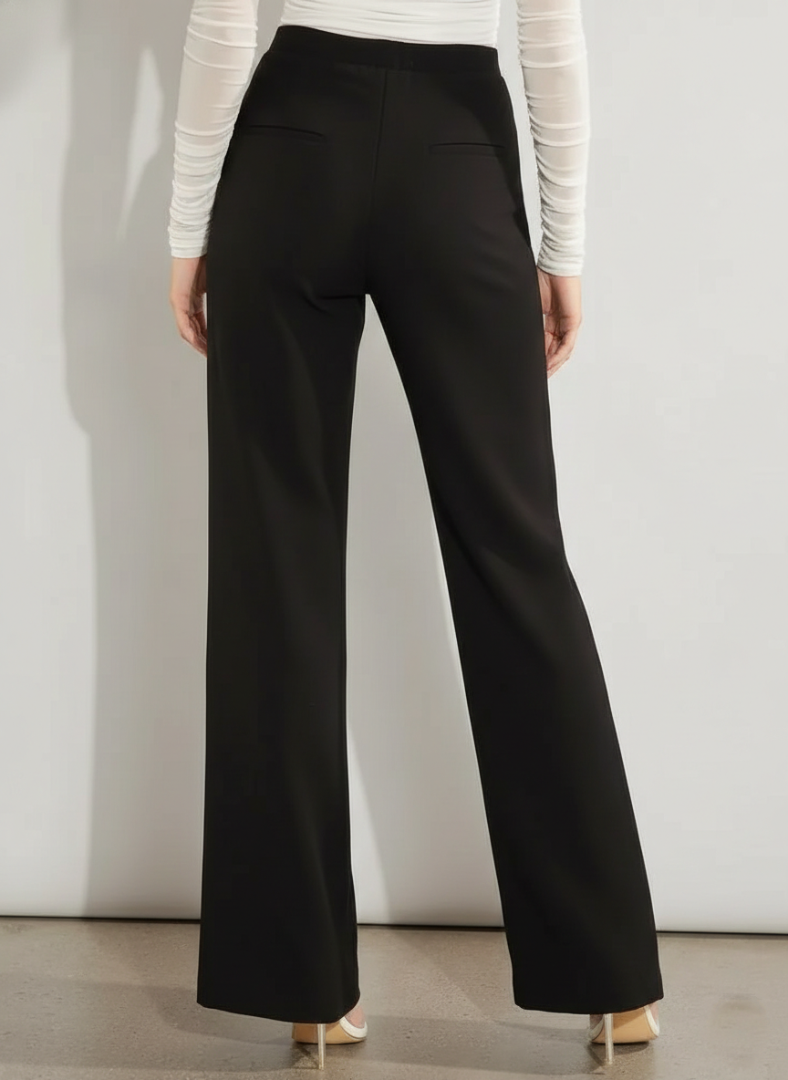 Women's High Waisted Wide Leg Black Dress Pants