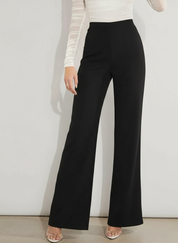 Women's High Waisted Wide Leg Black Dress Pants