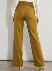 Women's Mustard High Waisted Wide Leg Pants