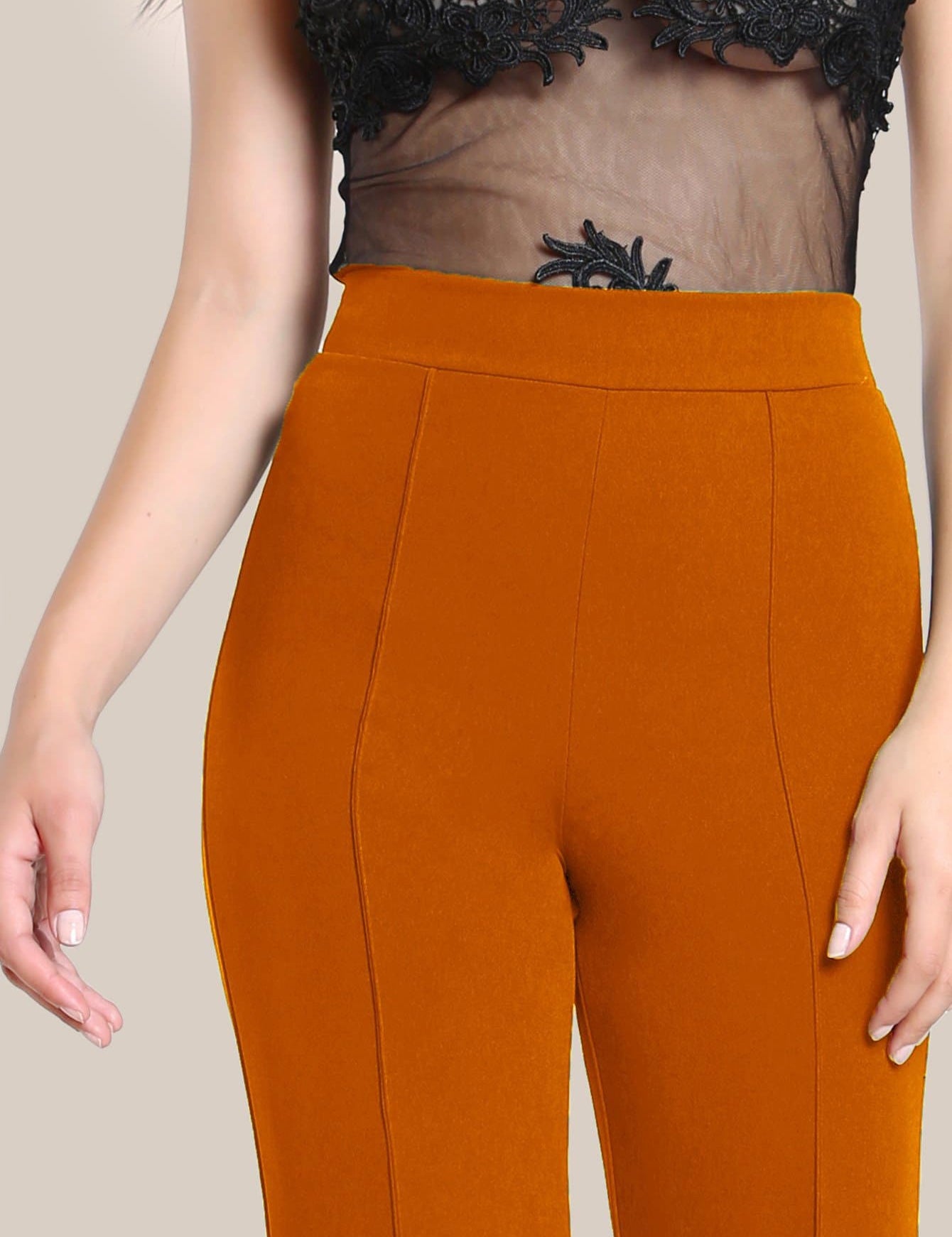 KOTTY Regular Fit Women Yellow Trousers 