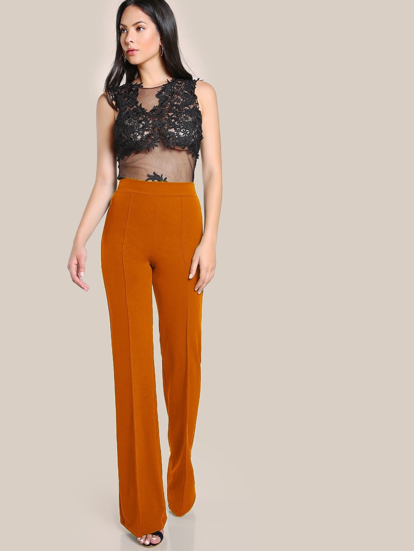 KOTTY Regular Fit Women Yellow Trousers 