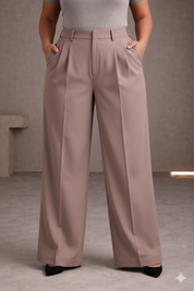 Plus Size Women’s Dirty Pink Wide Leg Palazzo Pants