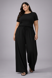 Plus Size Women’s Black Wide Leg Palazzo Pants