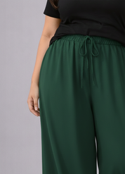 Plus Size Women’s Forest Green Wide Leg Palazzo Pants