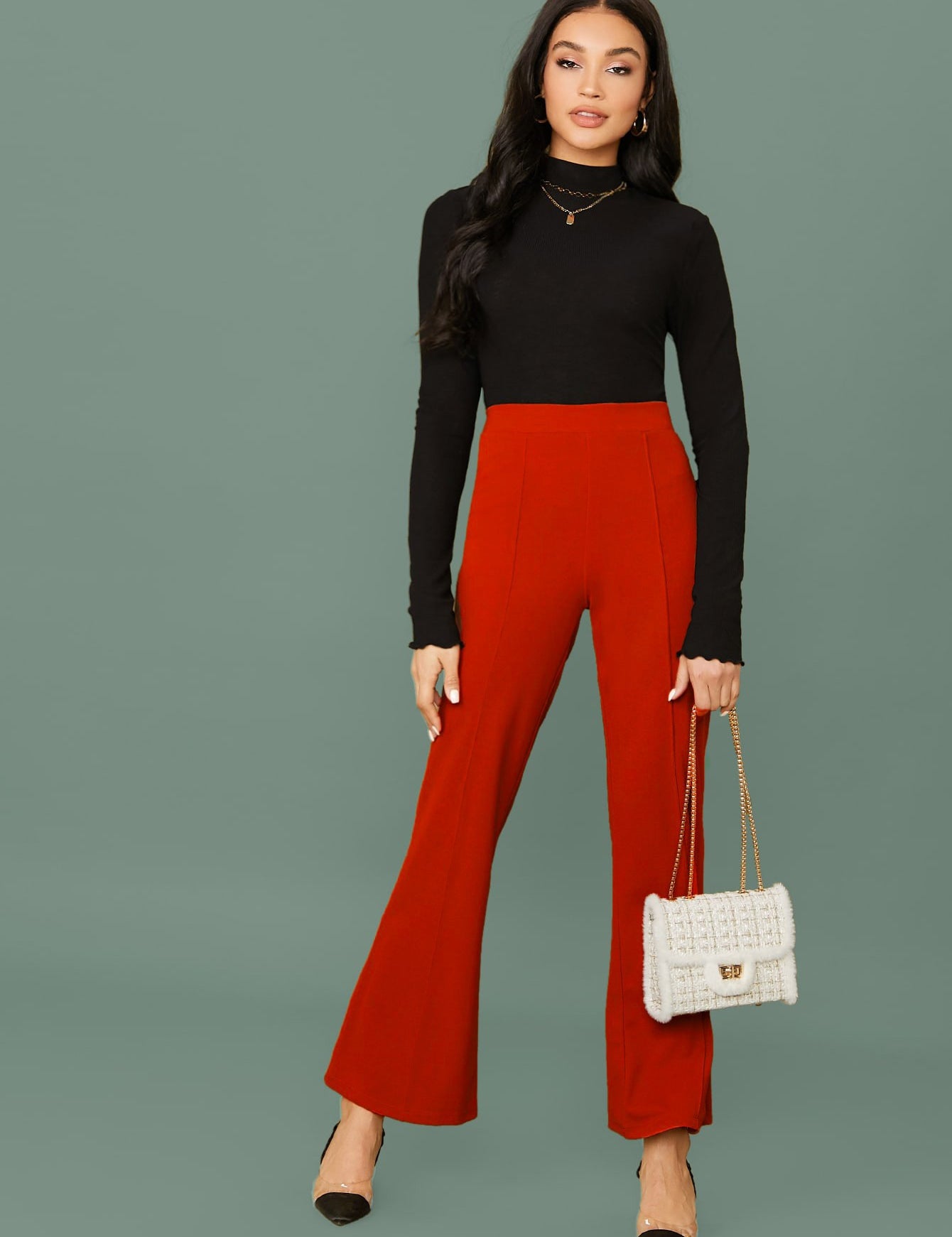 KOTTY Regular Fit Women Maroon Trousers 