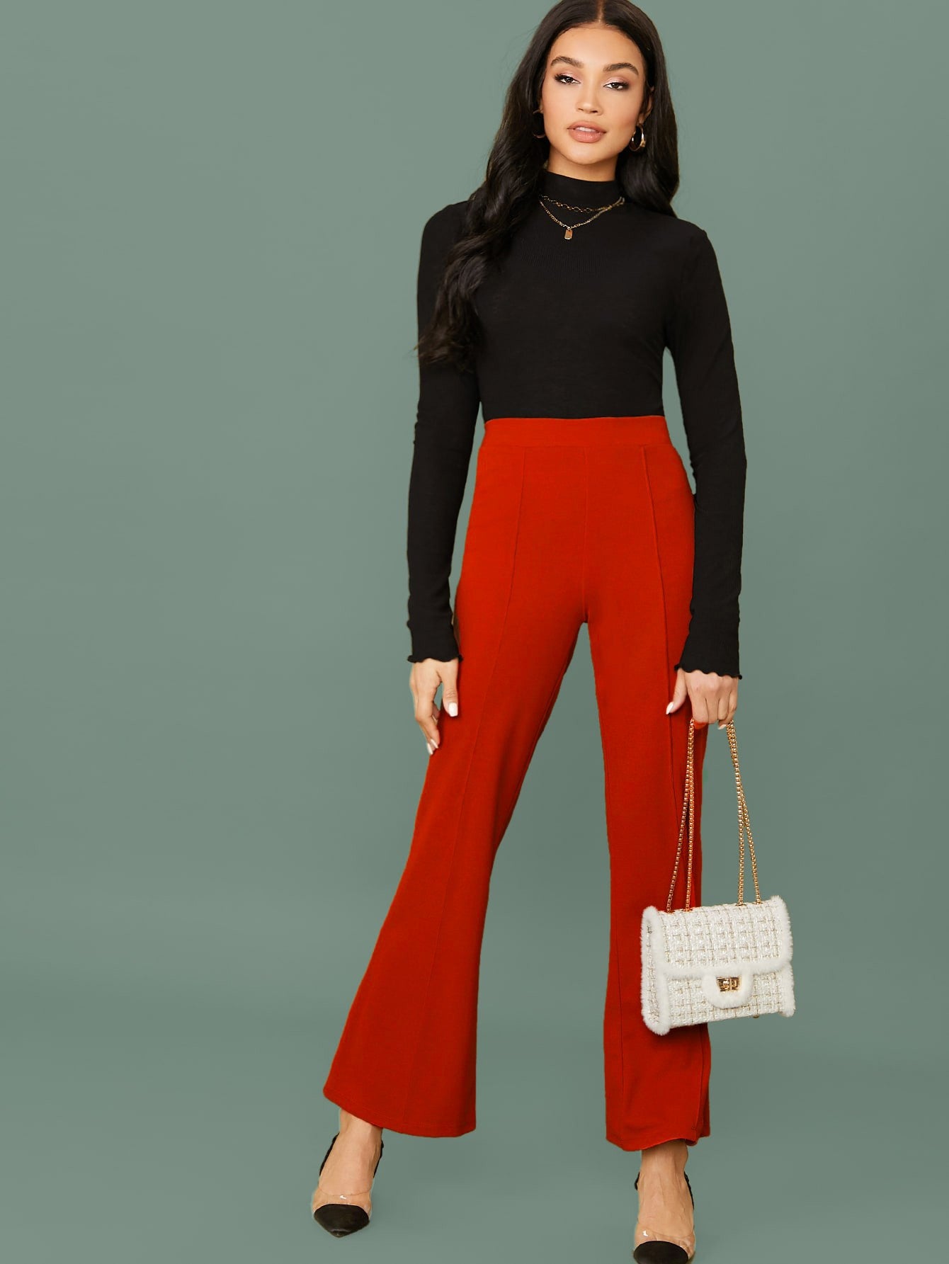 KOTTY Regular Fit Women Maroon Trousers 