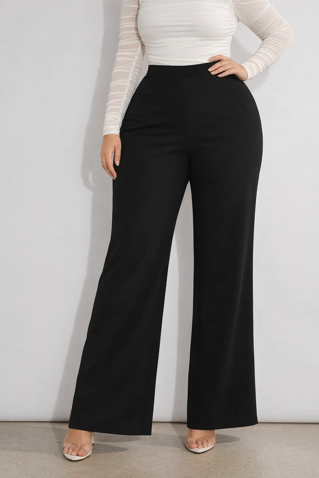 Women’s Black High Waist Wide Leg Pants