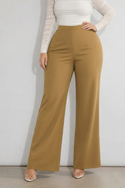 Women’s Camel High Waist Wide Leg Pants