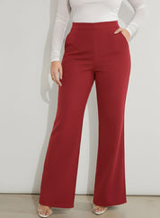Women’s Red High Waist Wide Leg Pants