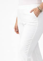 Women’s White Straight Leg Ankle Pants