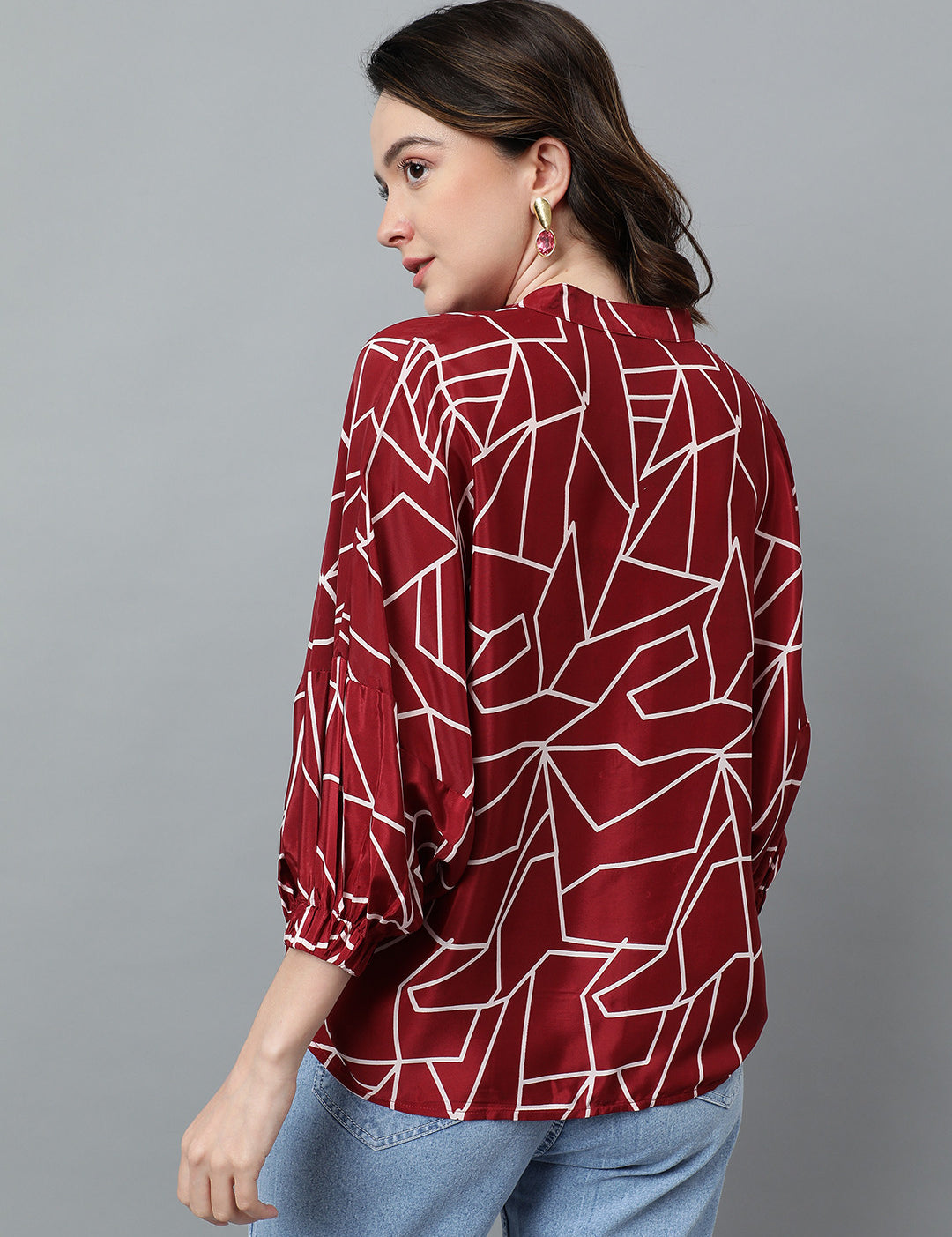KOTTY Women Printed Casual Red, White Shirt
