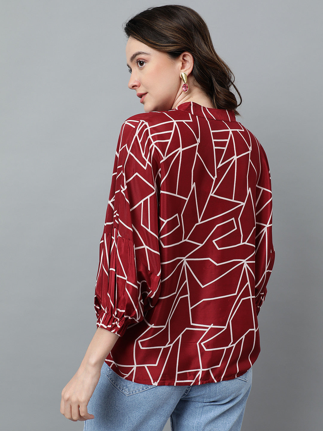 KOTTY Women Printed Casual Red, White Shirt