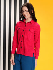 KOTTY Women Solid Casual Pink Shirt