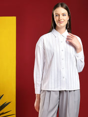 KOTTY Women Embellished Casual White Shirt