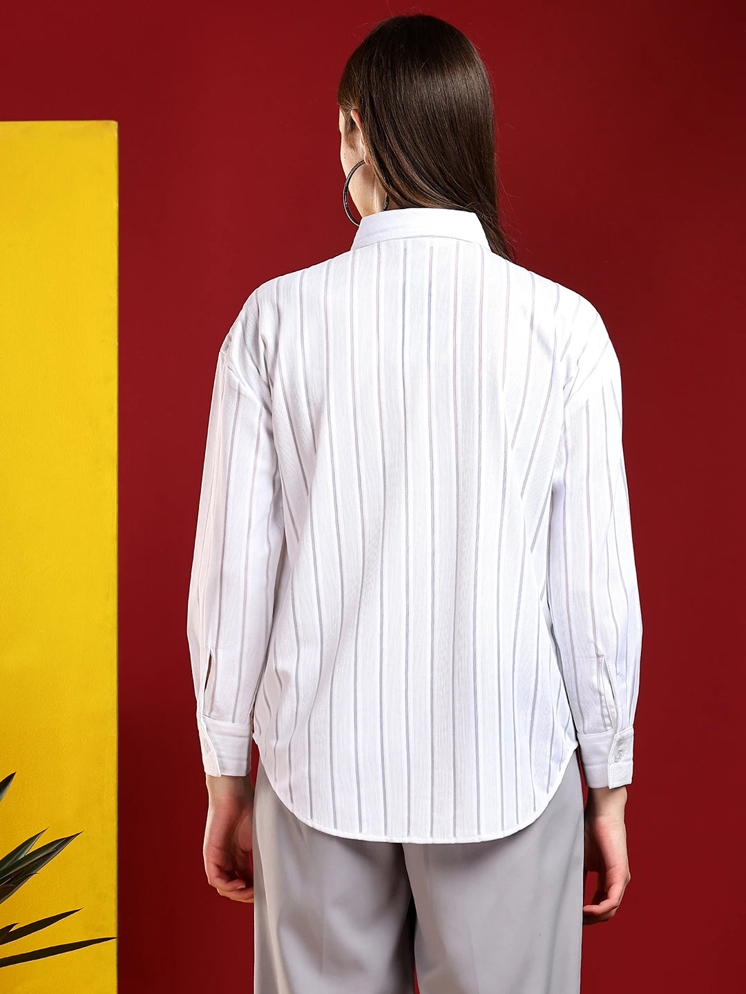 KOTTY Women Embellished Casual White Shirt