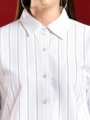 KOTTY Women Embellished Casual White Shirt