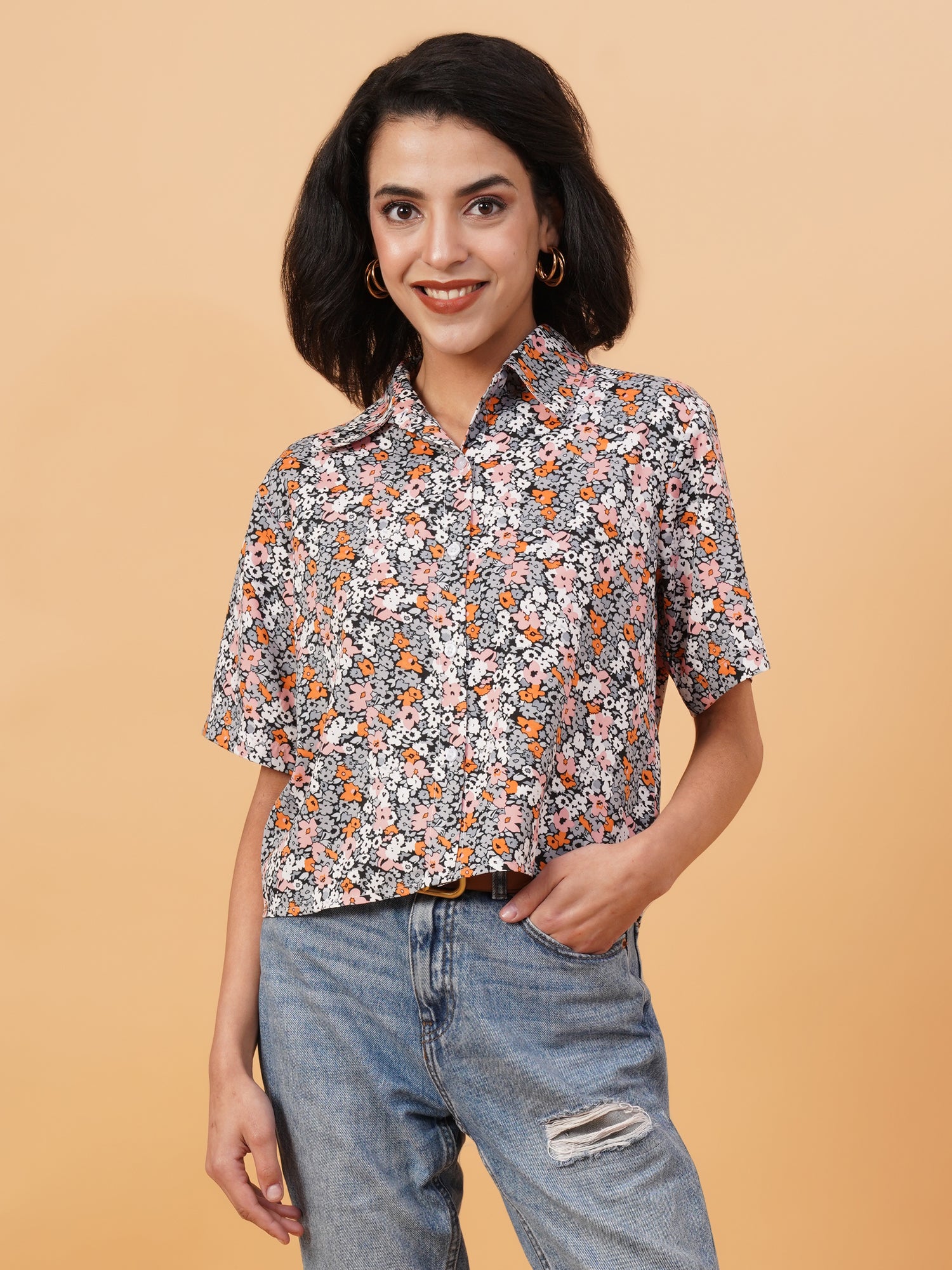 KOTTY Women Printed Casual Multicolor Shirt