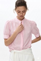 Women's Striped Pink Liner Full Sleeve Shirt