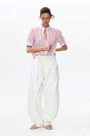 Women's Striped Pink Liner Full Sleeve Shirt