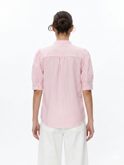 Women's Striped Pink Liner Full Sleeve Shirt