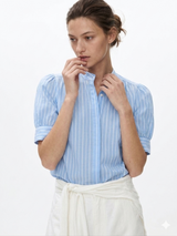 Women's Striped Water Blue Shirt