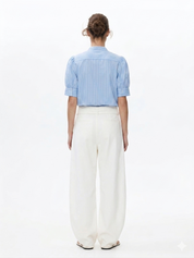 Women's Striped Water Blue Shirt