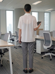 Women's Sheer Striped Office Shirt