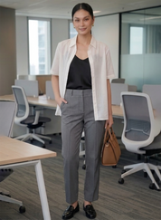 Women's Sheer Striped Office Shirt