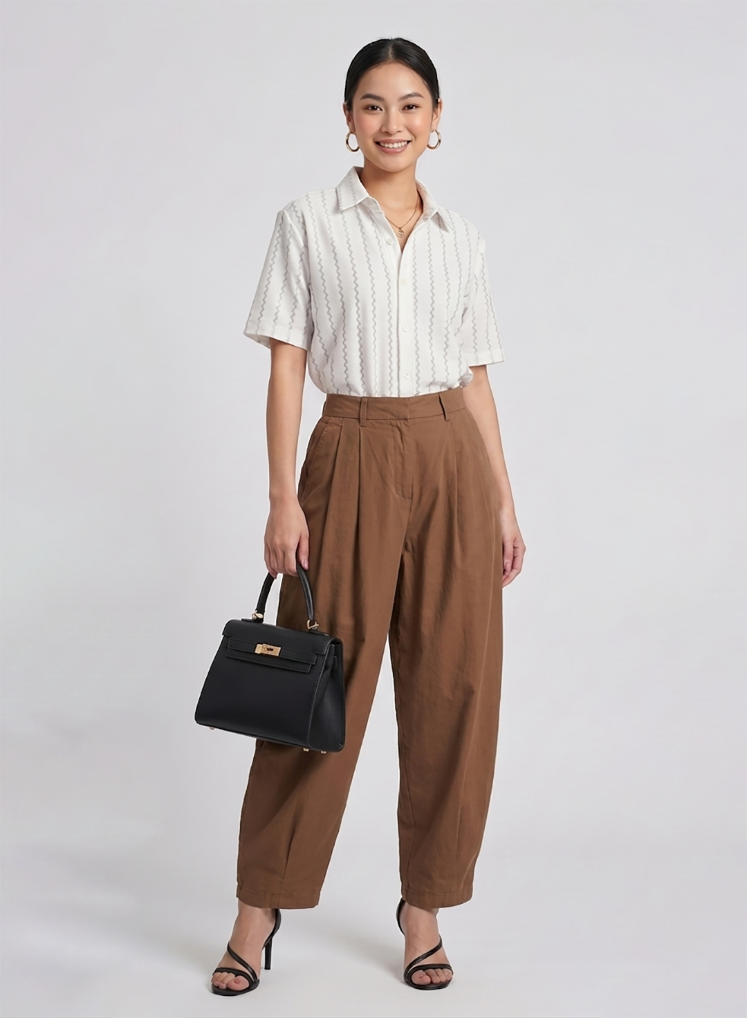 Women's Striped Shirt with Trousers